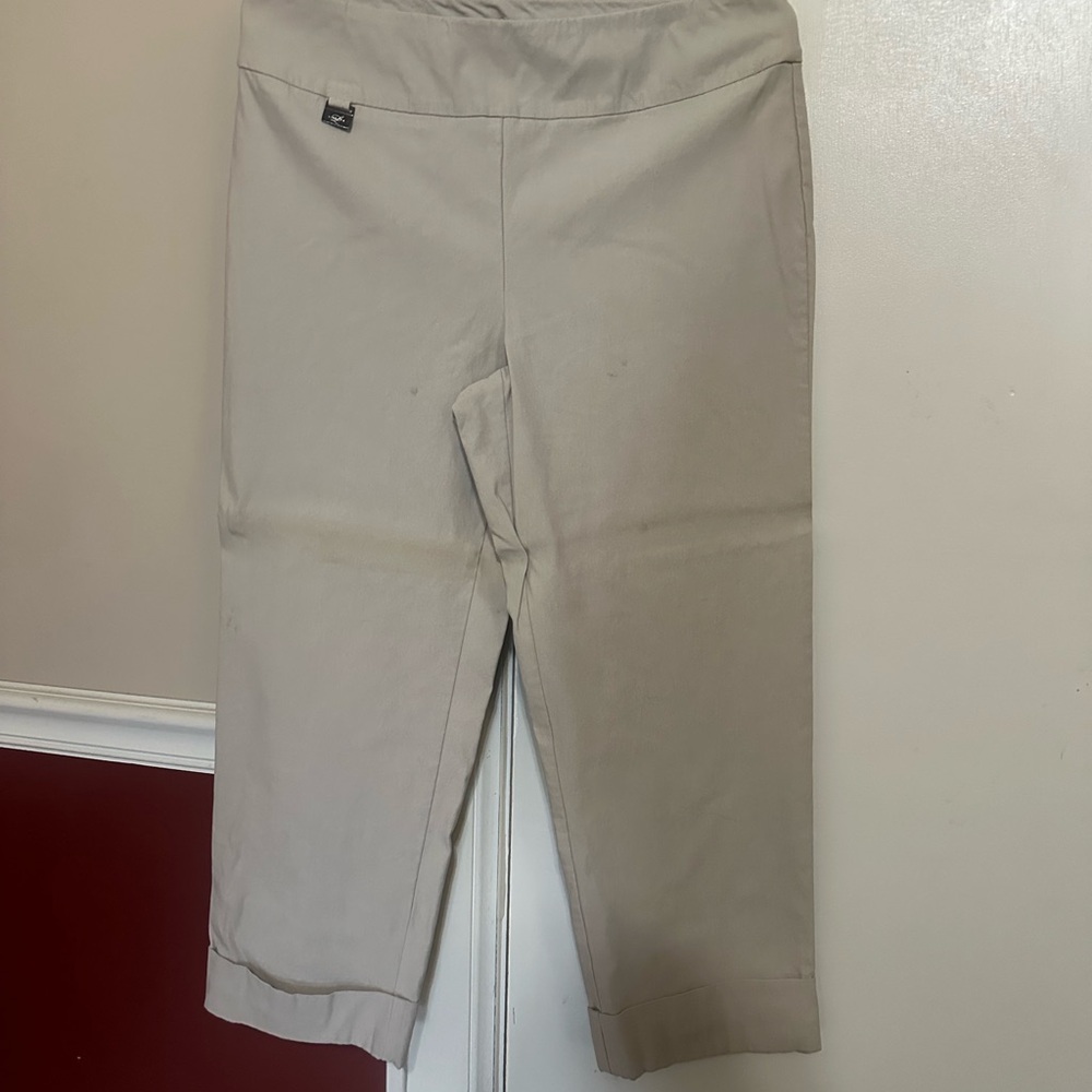 Beige Cropped Pants